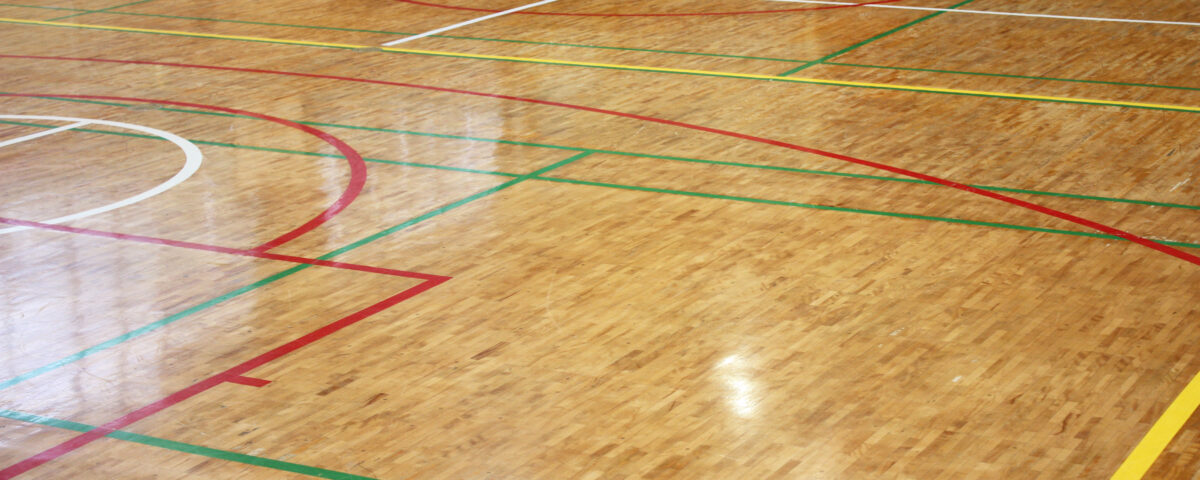 waxed basketball floor