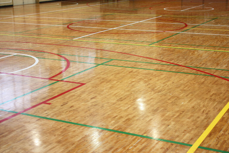 waxed basketball floor