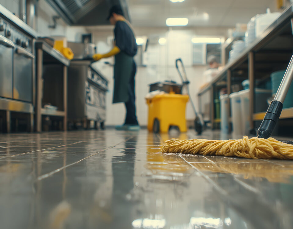 Restaurant and Food Service Floor Cleaning Strategies How to Stay Compliant and Slip-Free in Commercial Kitchens