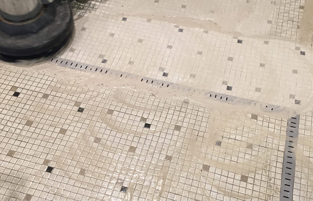 Ceramic Tile During Cleaning Ceramic Tile During Cleaning