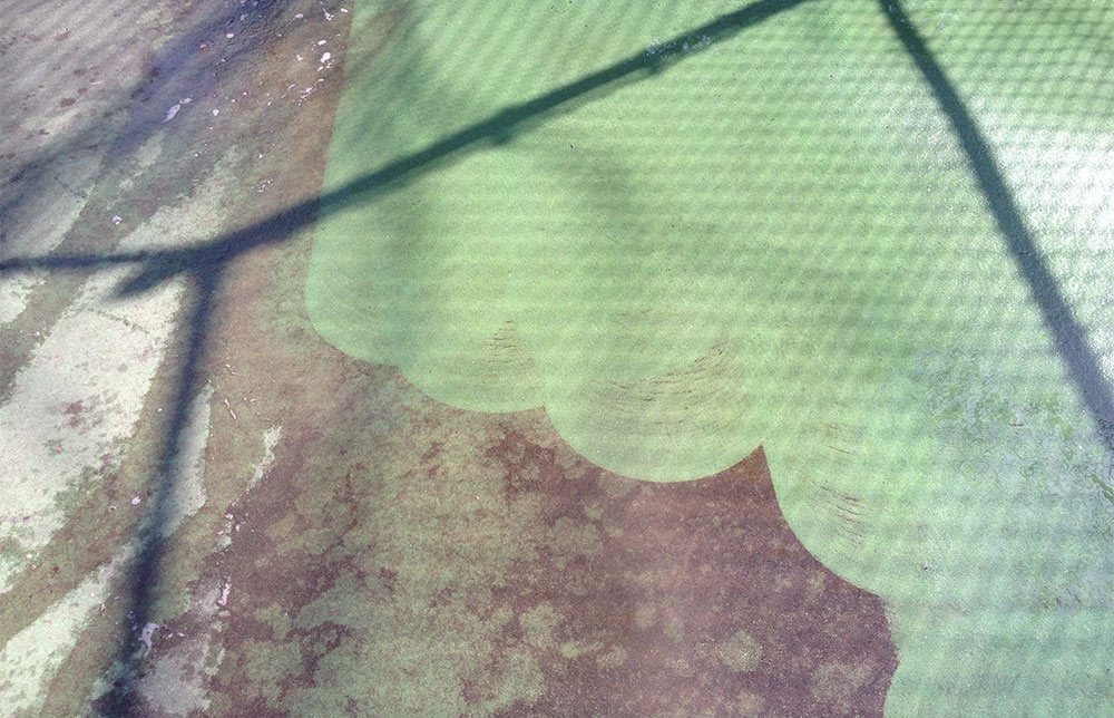 Tennis Court Pressure Washing During Tennis Court Pressure Washing During