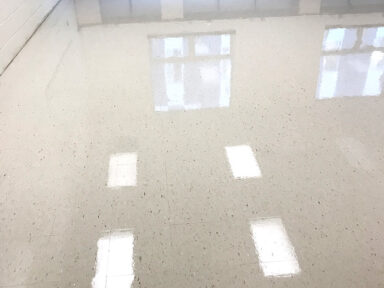 VCT Installation After Scher Flooring Services after applying VCT finish