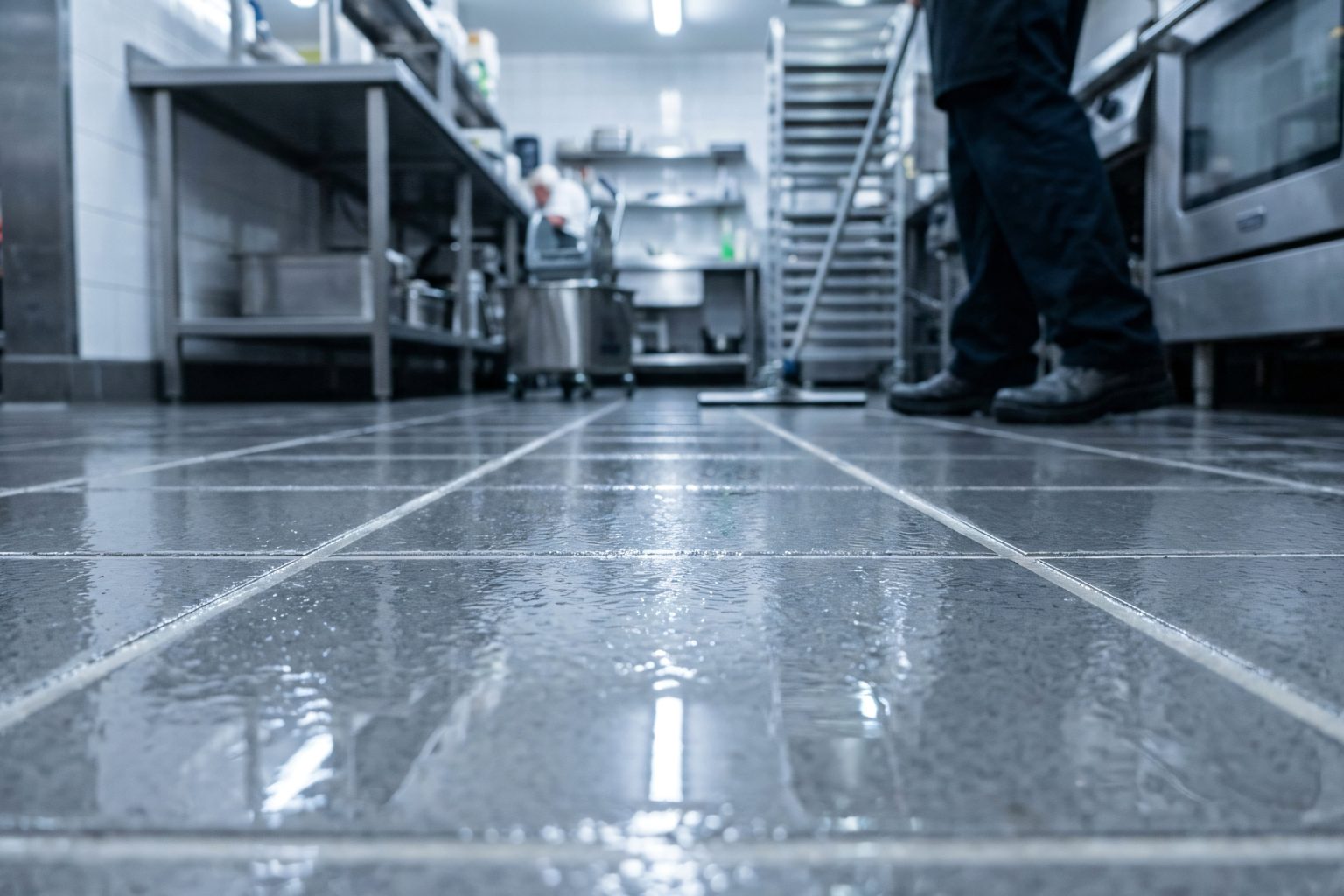 Floor-grout-cleaning,-color-sealing,-and-restoration-for-commercial-tile-floors-(2) Professional kitchen cleaning services | Industrial wet floor safety tiles | Commercial restaurant kitchen maintenance | Deep cleaning commercial floors